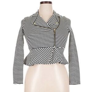 Juicy Couture Striped Black and White Blazer